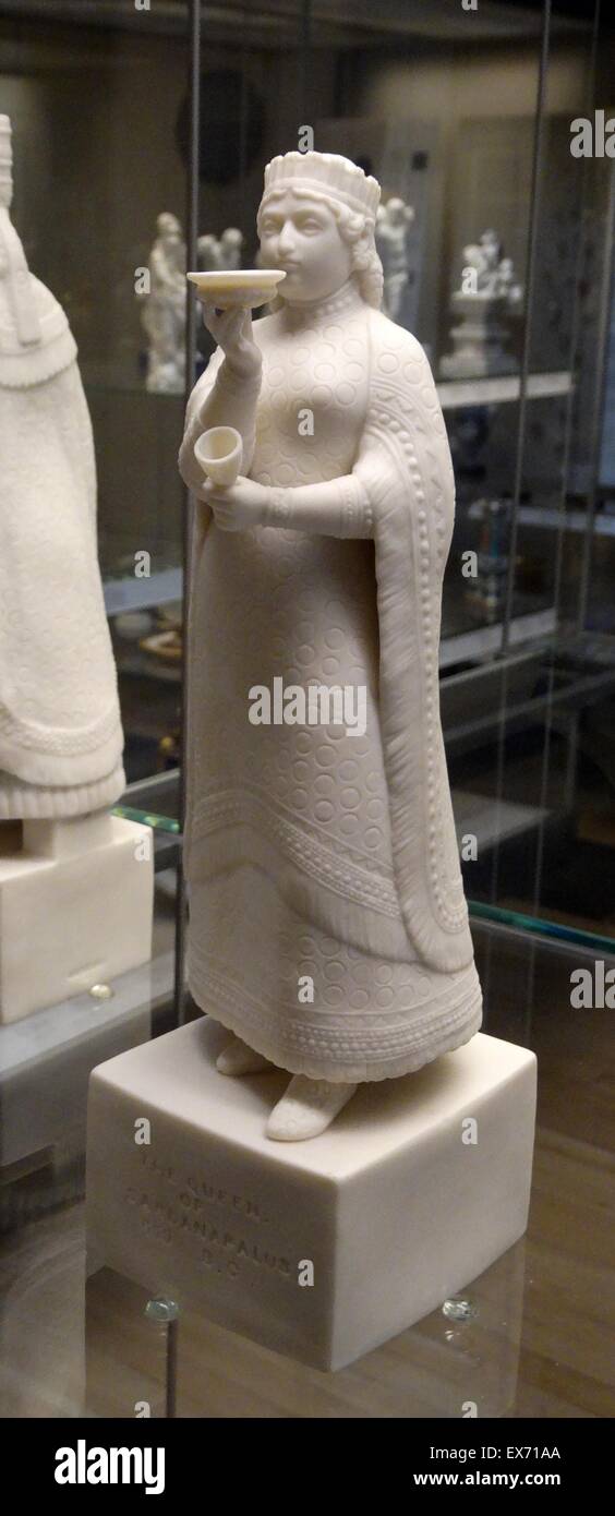 Assyrian-style reproduction in white porcelain, from 1860 depicting the ...