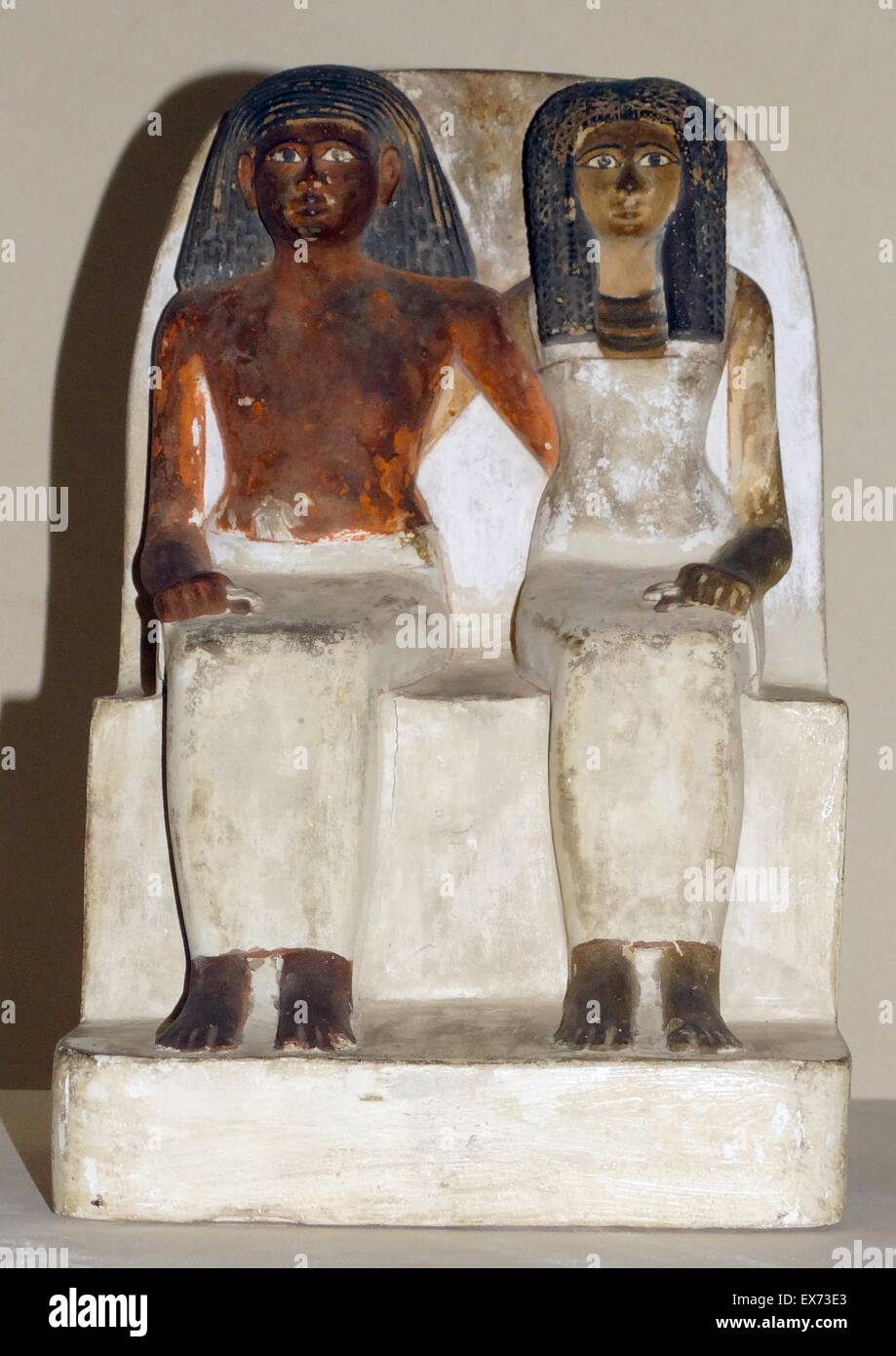 Ancient egyptian statue man limestone hires stock photography and