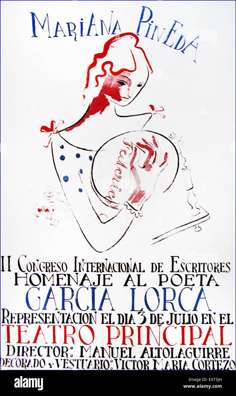 tribute performance during the Spanish Civil War of 'Mariana Pineda' a