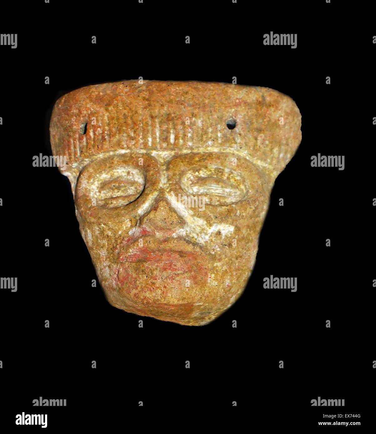 Mayan Stone mask, Teotihuacan, Mexico 150 BC - AD 750 Stock Photo
