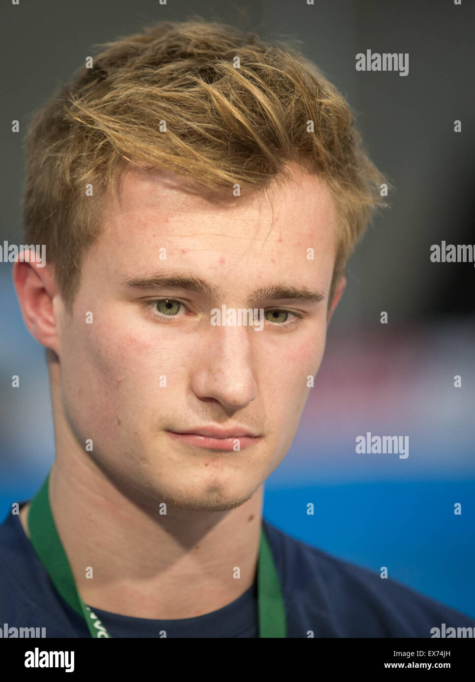Jack Laugher of Great Britain during day three of the FINA/NVC Diving World Series in London on May 03, 2015. Stock Photo