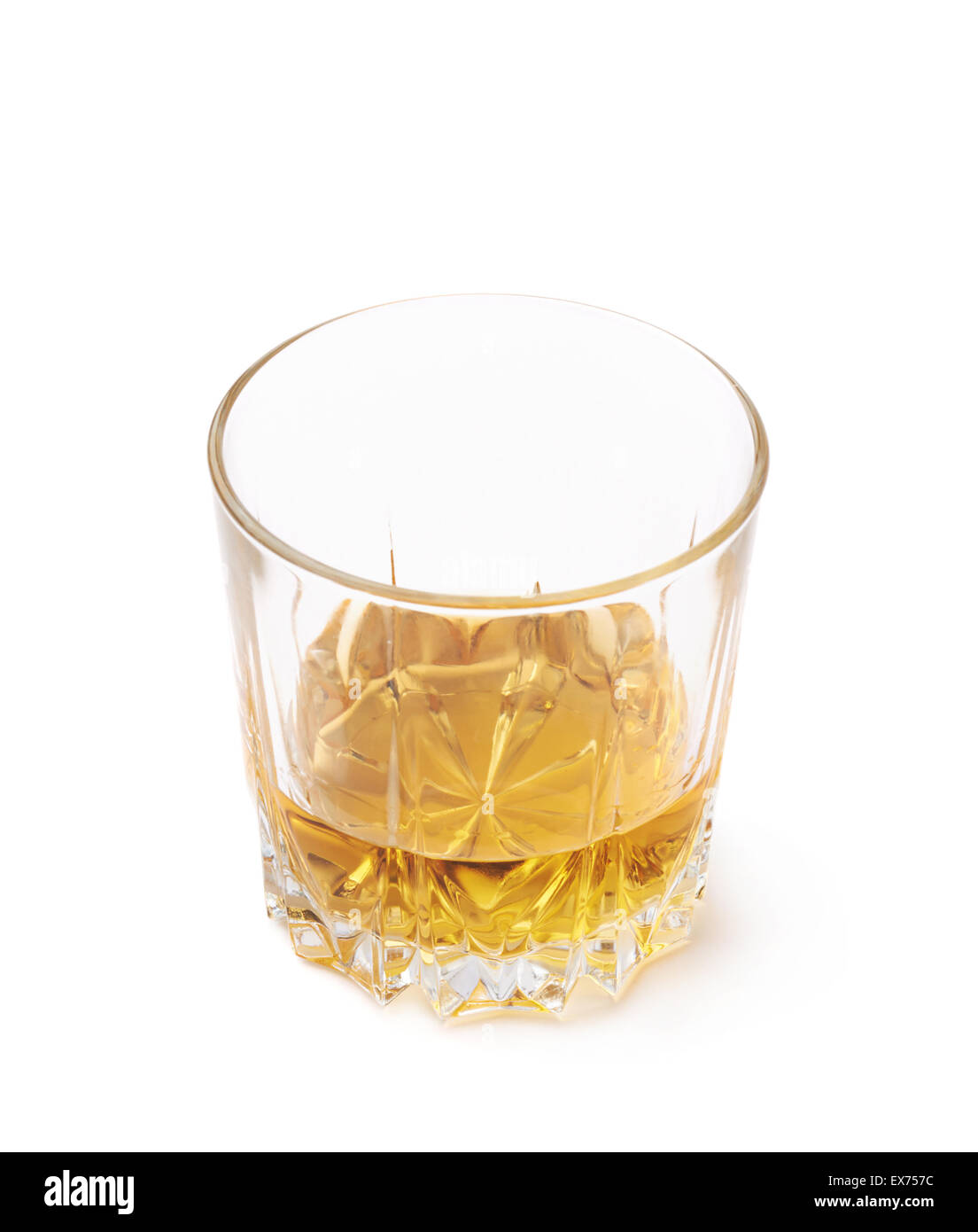 Glass tumbler filled with whiskey isolated Stock Photo Alamy