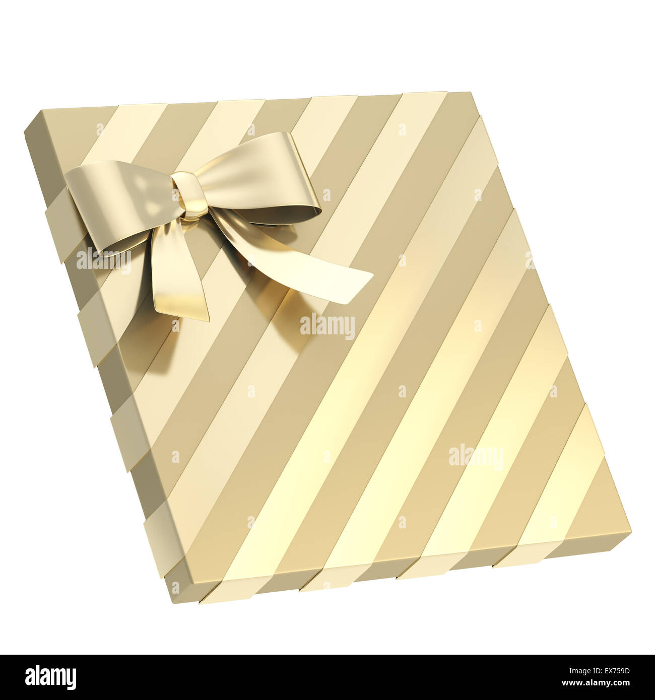 Wrapped gift box with a bow and ribbon Stock Photo - Alamy