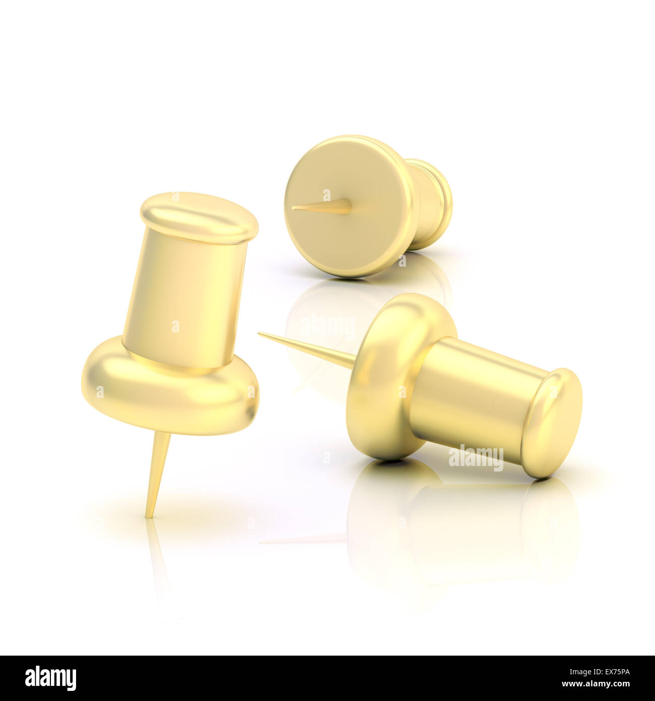 Composition of three pins Stock Photo Alamy