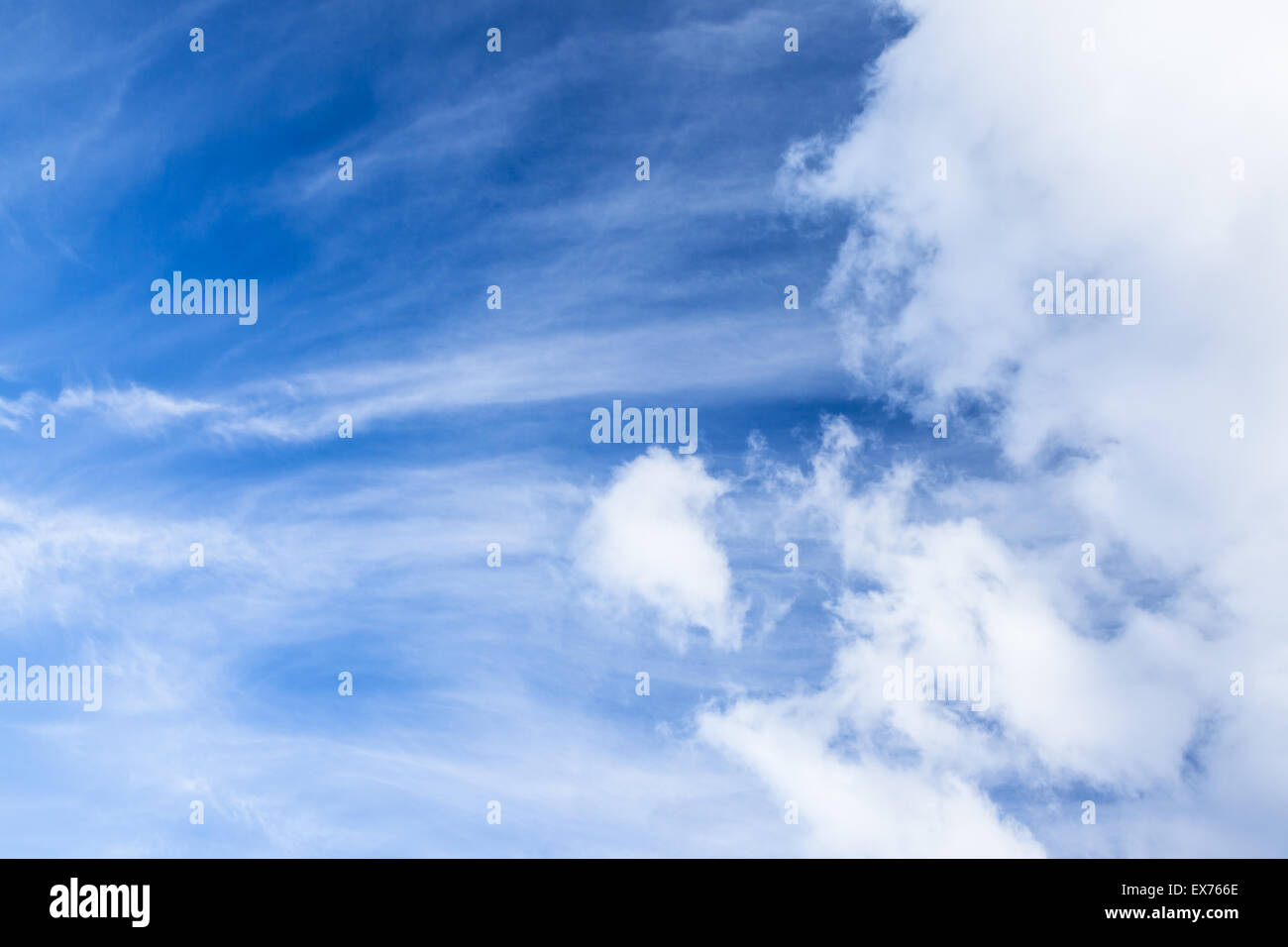 Long cirrus clouds skyscape Stock Photo