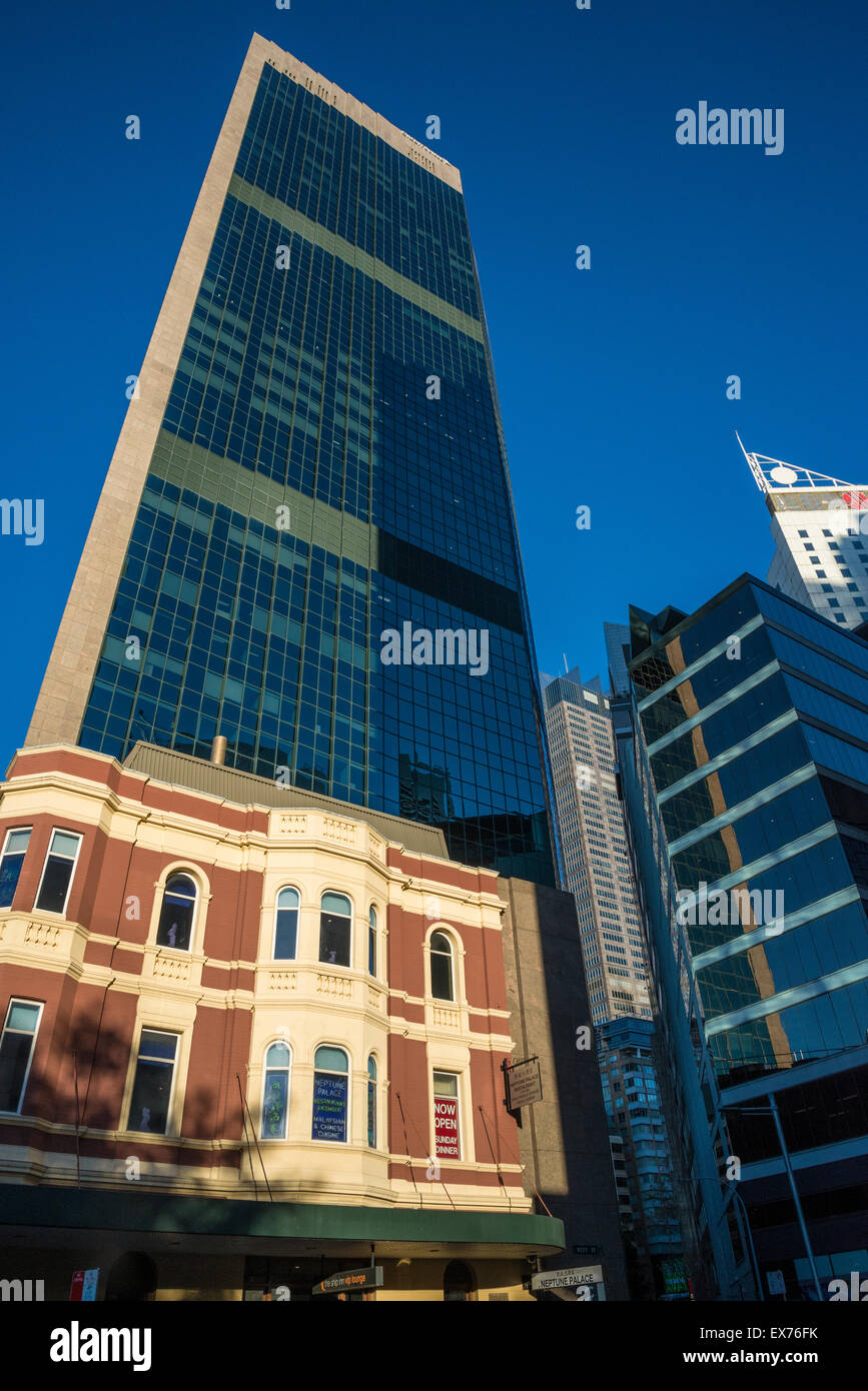 Traditional and modern architecture, Alfred Street, Sydney, Australia Stock Photo