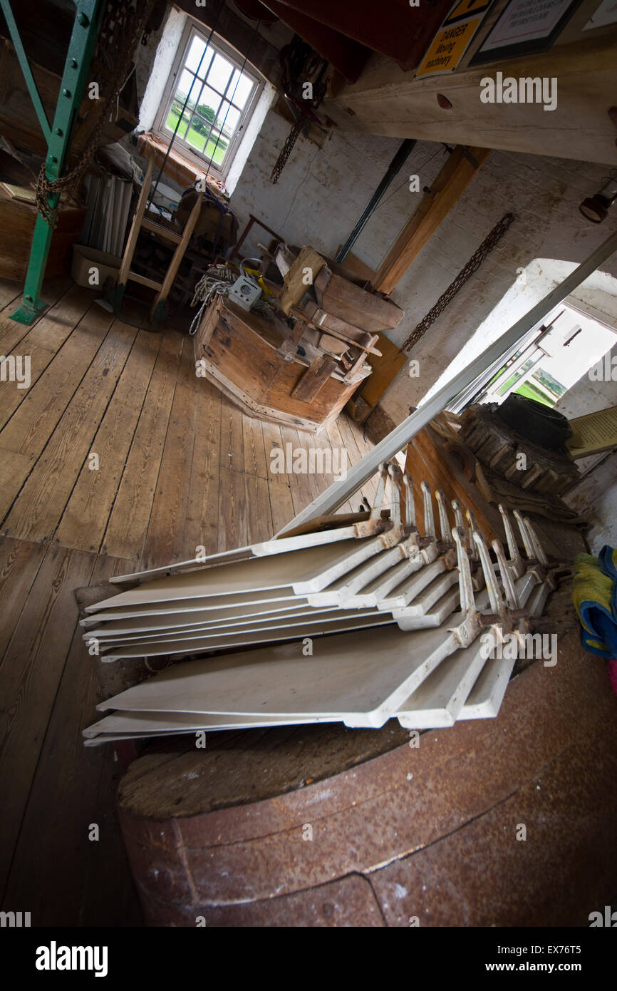 Interior windmill Bircham Stock Photo - Alamy