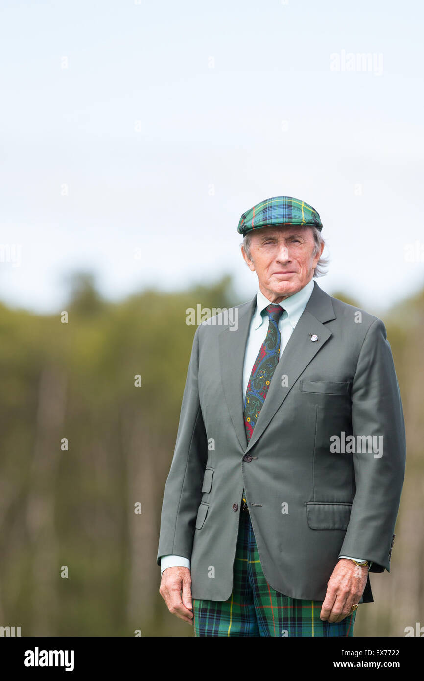 Sir Jackie Stewart at the Barry Buddon Shooting Centre during the Commonwealth Games in Carnoustie, Scotland on July 29, 2014. Stock Photo