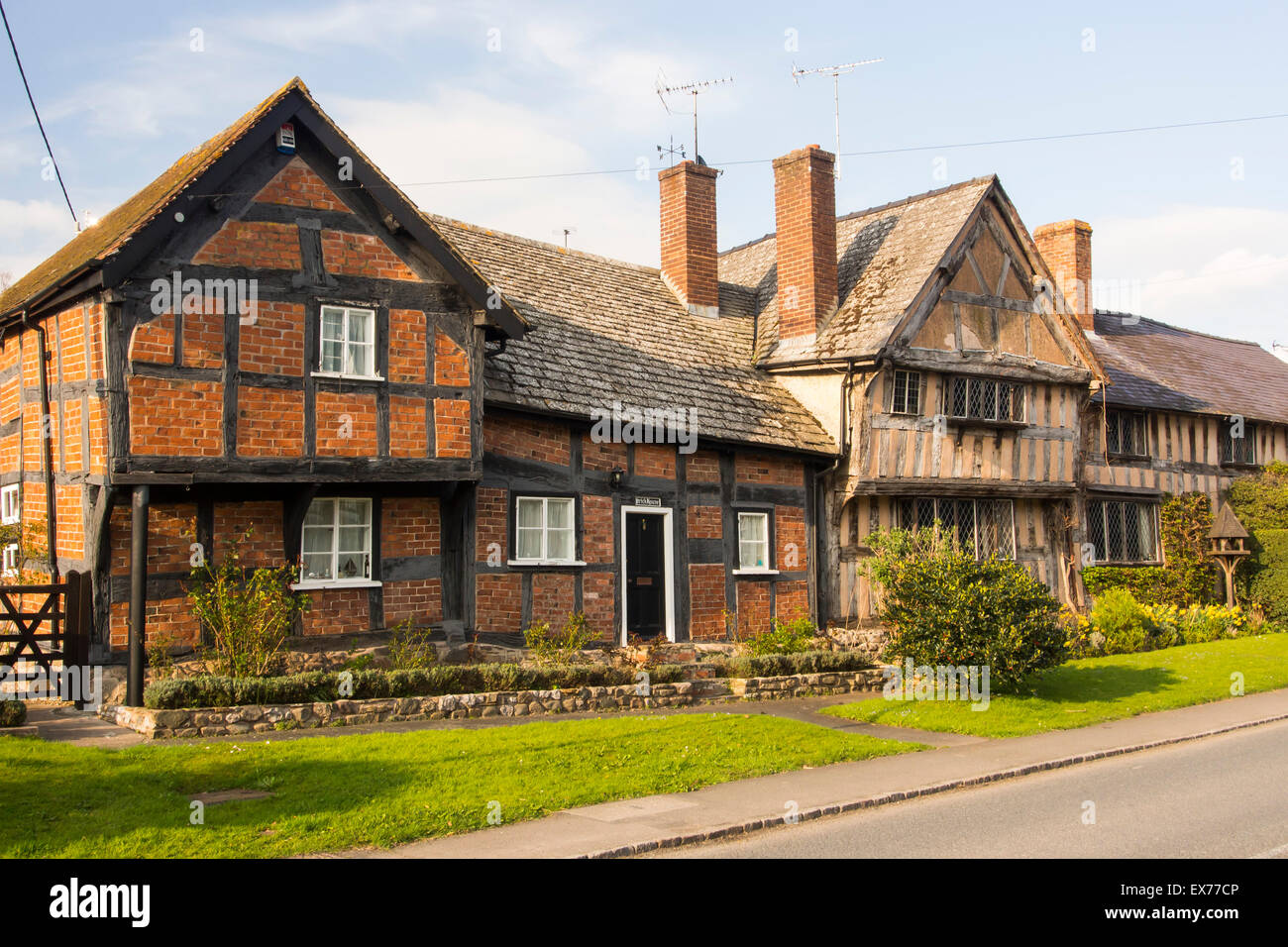 Ancient, medieval Tudor timber framed houses in Pembridge
