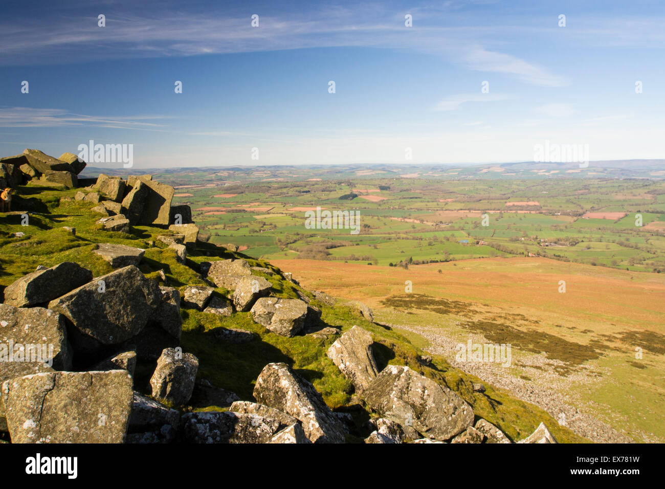 The view from Clee Hill in Shropshire, UK Stock Photo - Alamy