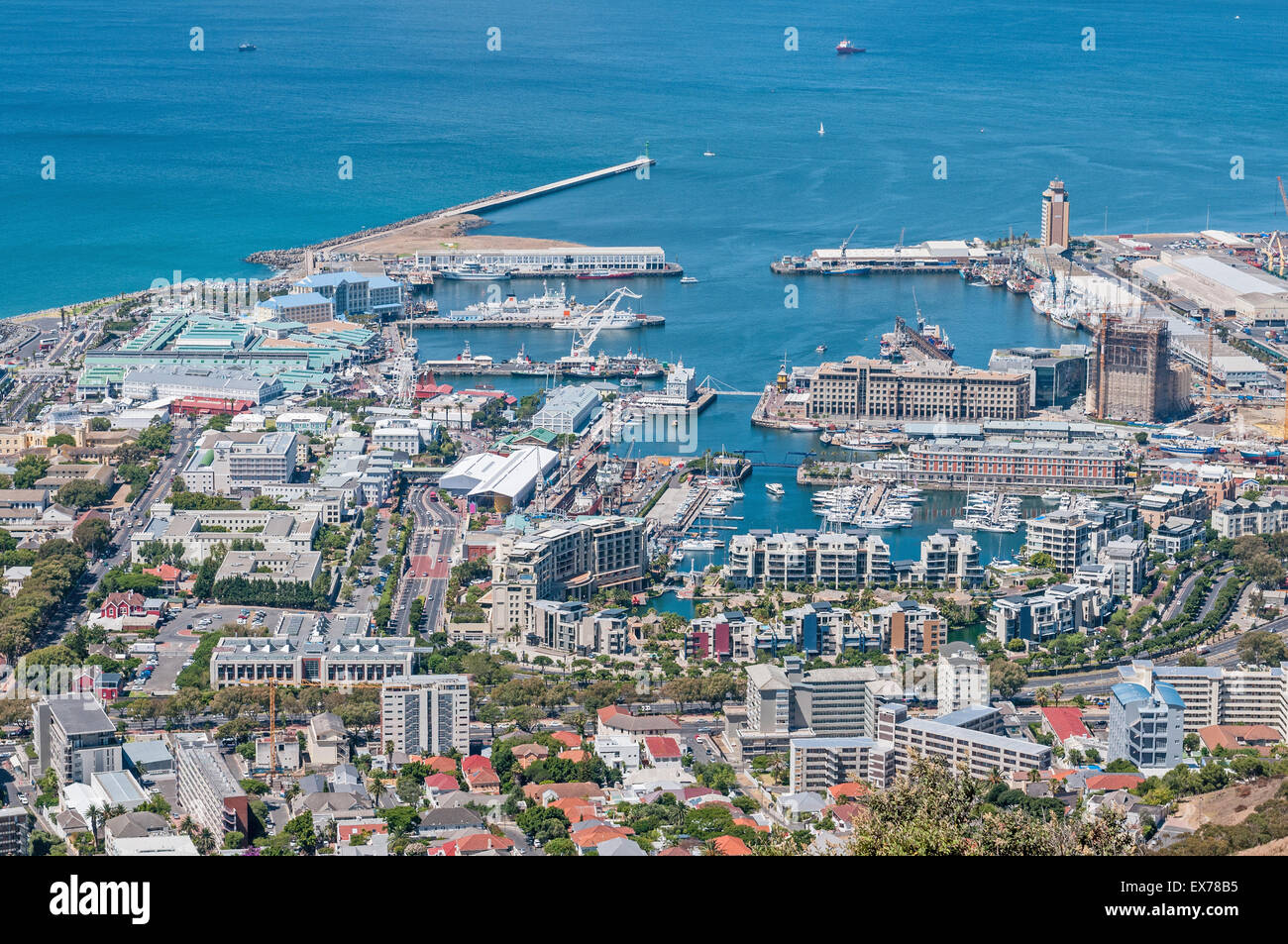 The Waterfront in Cape Town as seen from Signal Hill Stock Photo Alamy