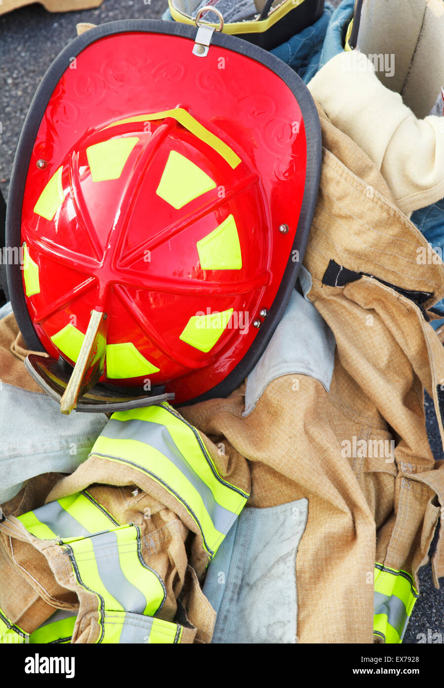 Firefighter Safety Gear Stock Photo