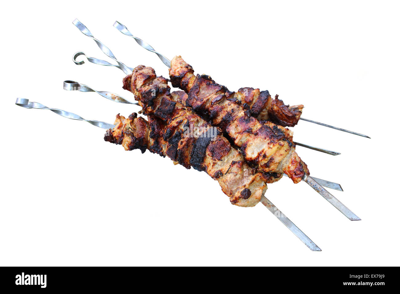 Marinated Barbecue Meat On Skewer Shish Stock Photo 1095659402