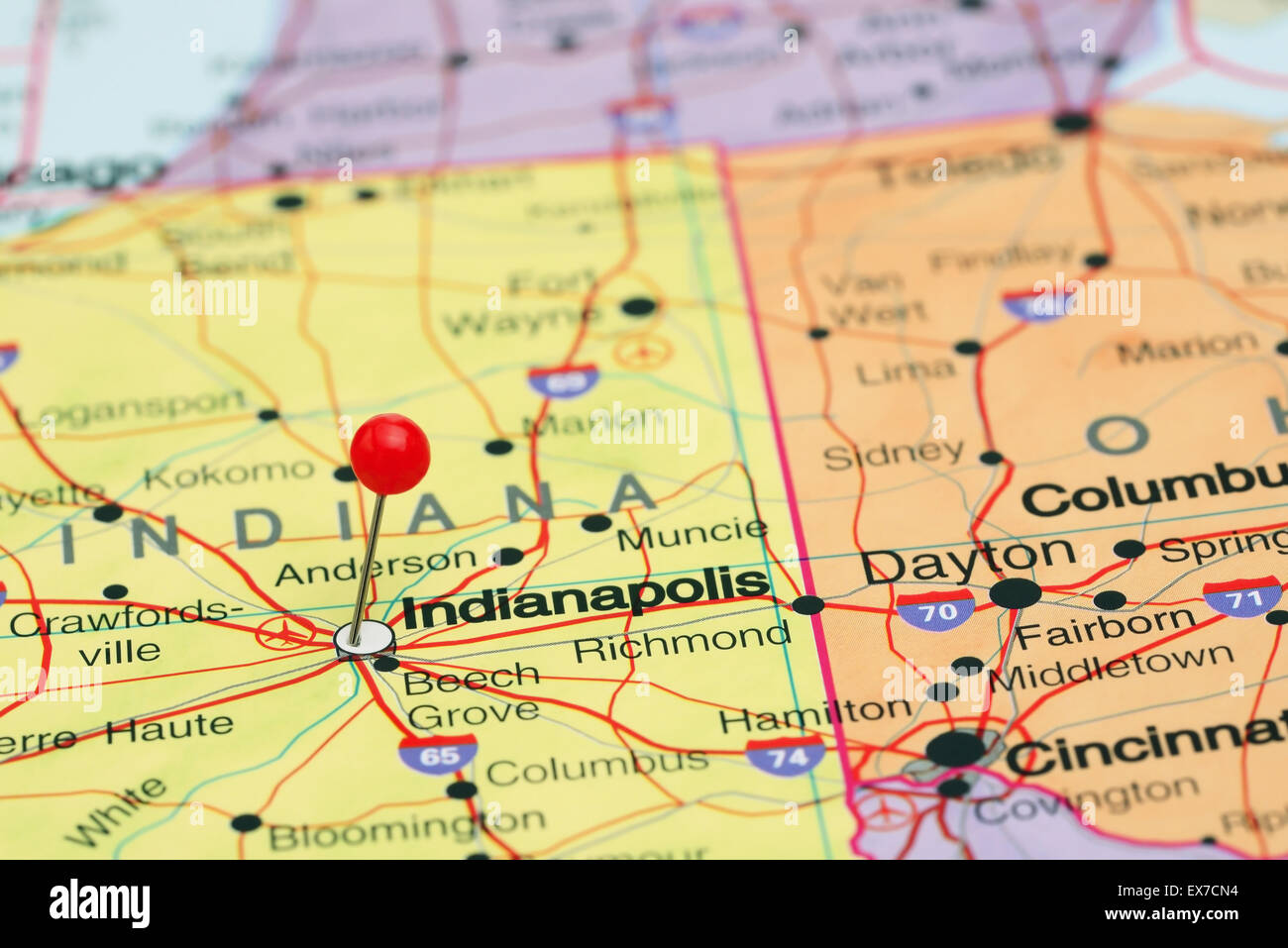 Indianapolis In Usa Map Map Of Indianapolis High Resolution Stock Photography And Images - Alamy
