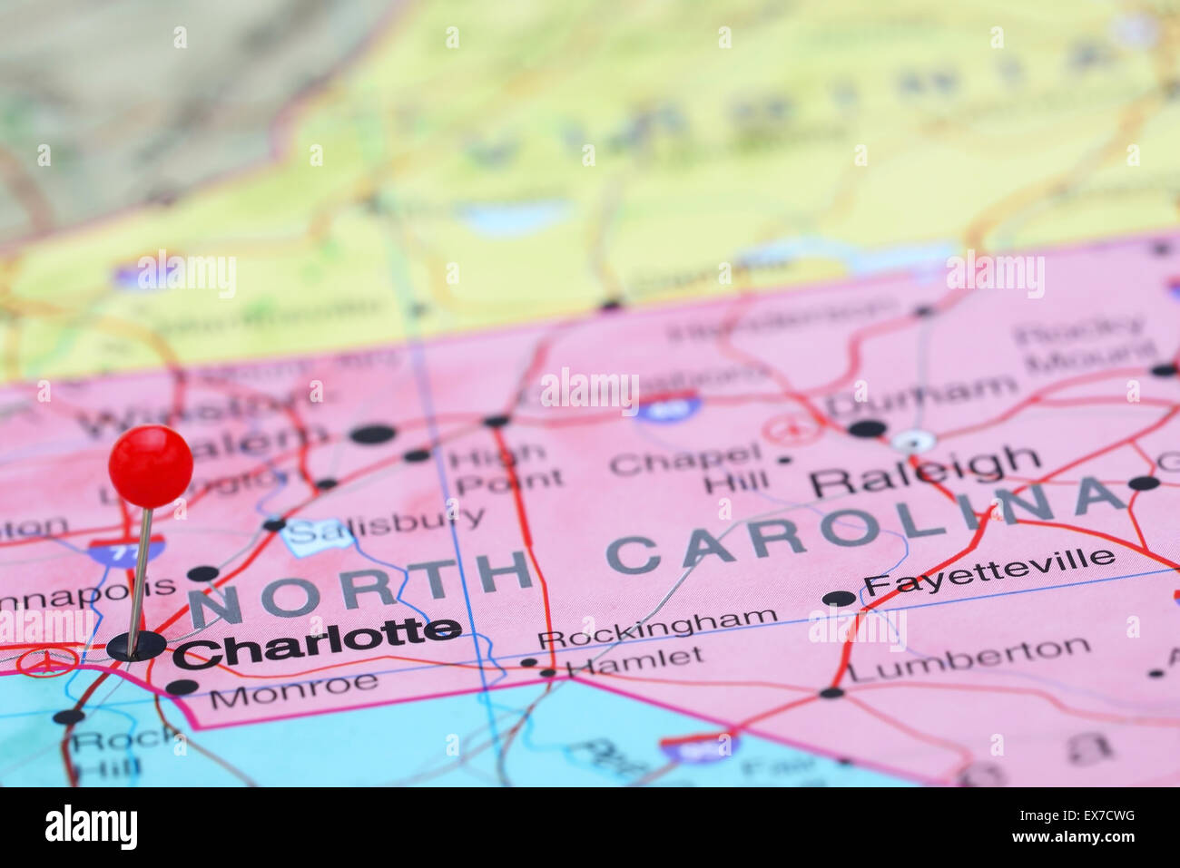 Google Map of the City of Charlotte, North Carolina, USA - Nations Online  Project