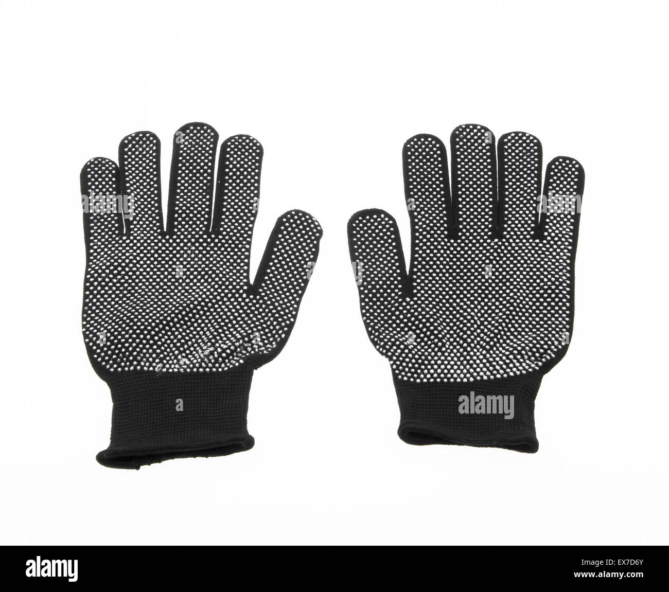 New Black Gloves isolated on white background Stock Photo Alamy