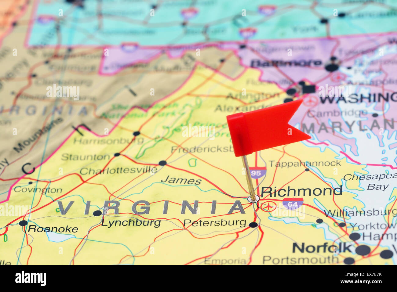 Mapa De Richmond Virginia Richmond On A Map High Resolution Stock Photography And Images - Alamy