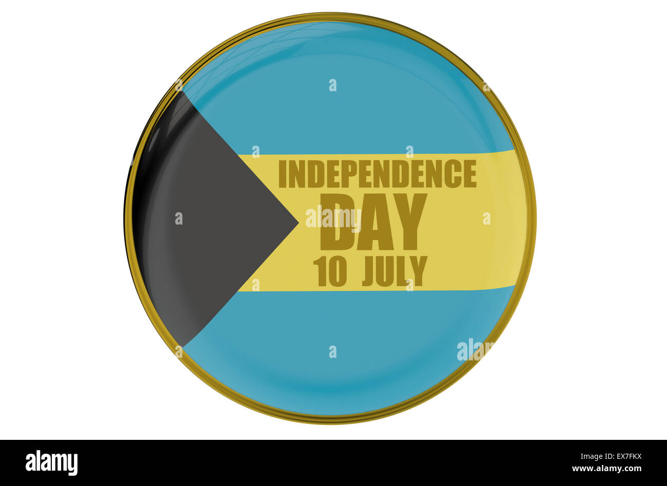 Bahamas Independence Day, concept isolated on white background Stock