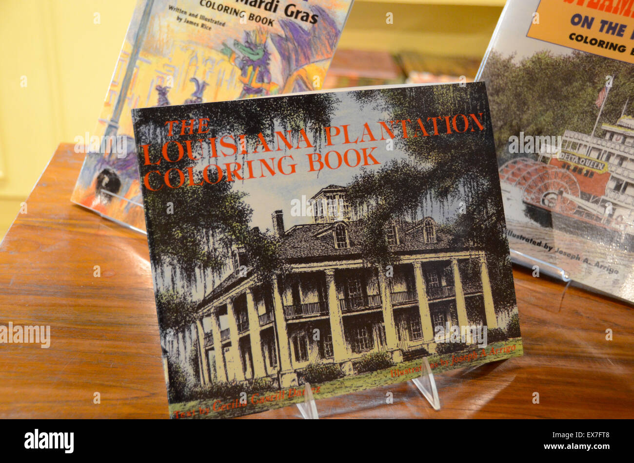 louisiana plantation coloring book Stock Photo - Alamy