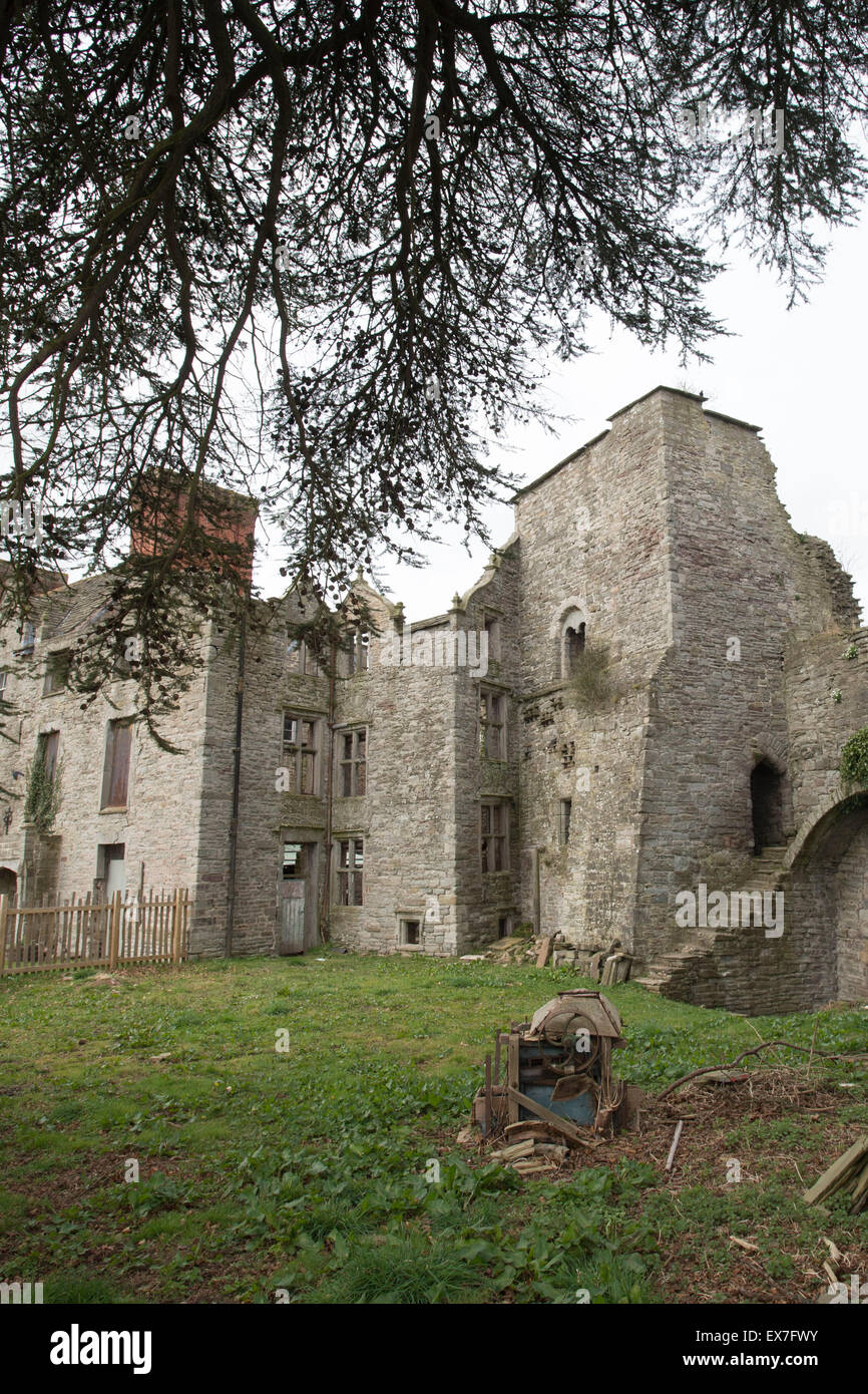 Hay Castle in Hay-on-Wye, mid Wales. Stock Photo