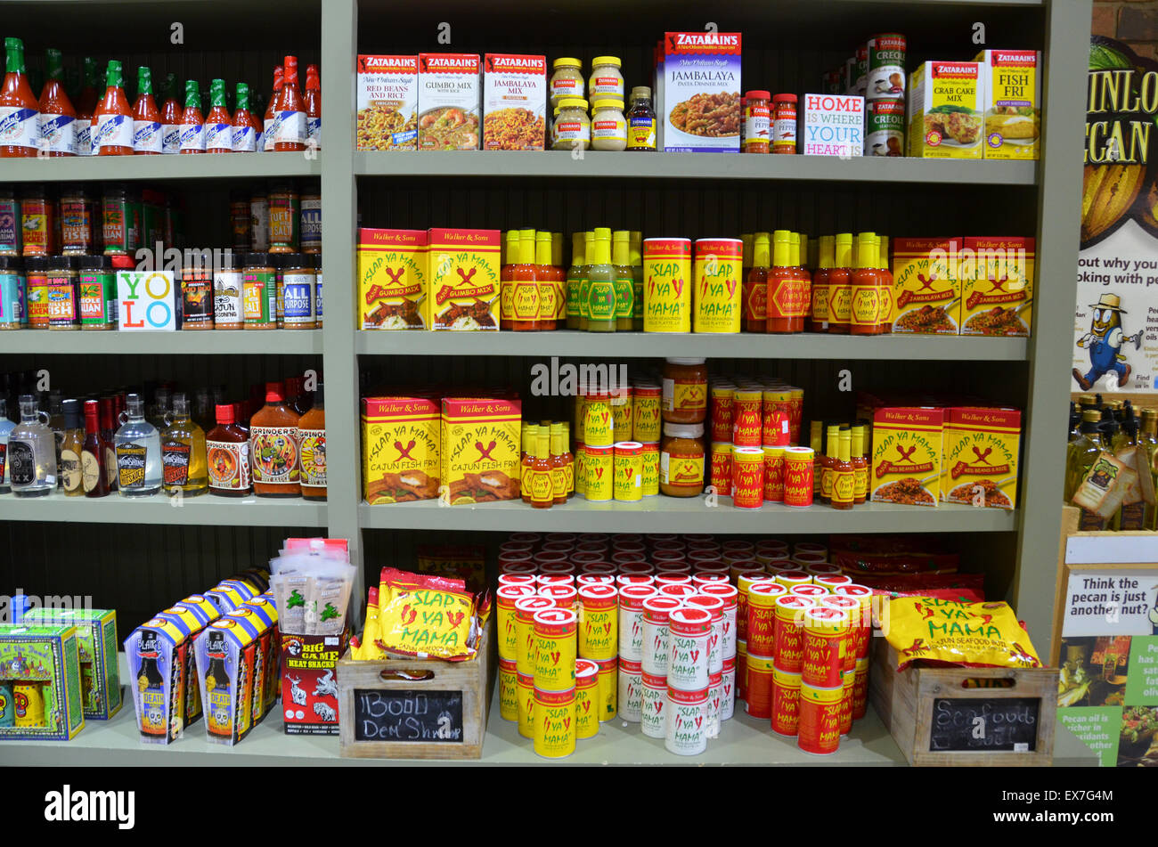 hot sauces shop display new orleans louisiana Stock Photo Alamy