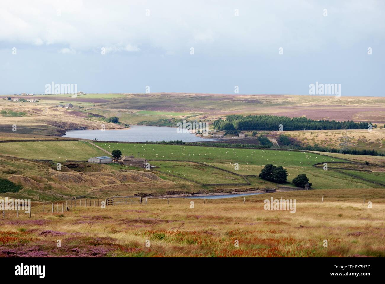 Winscar Reservoir, Dunford Bridge, South Yorkshire, one of several reservoirs visible from the A628 Woodhead Pass Stock Photo