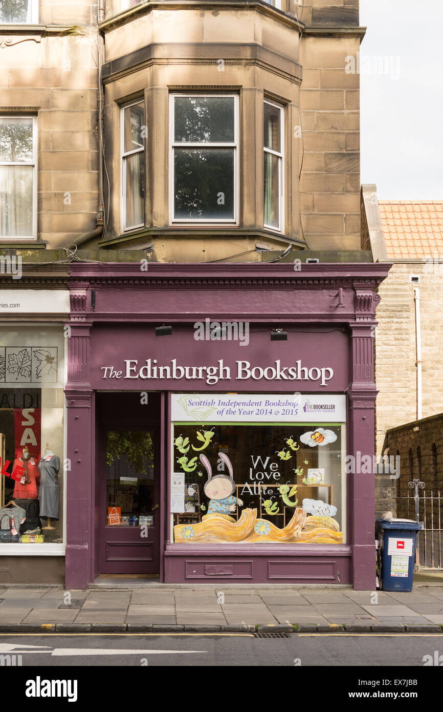The Edinburgh Bookshop, Holy Corner, Bruntsfield, Edinburgh, Scotland -award winning independent bookshop Stock Photo