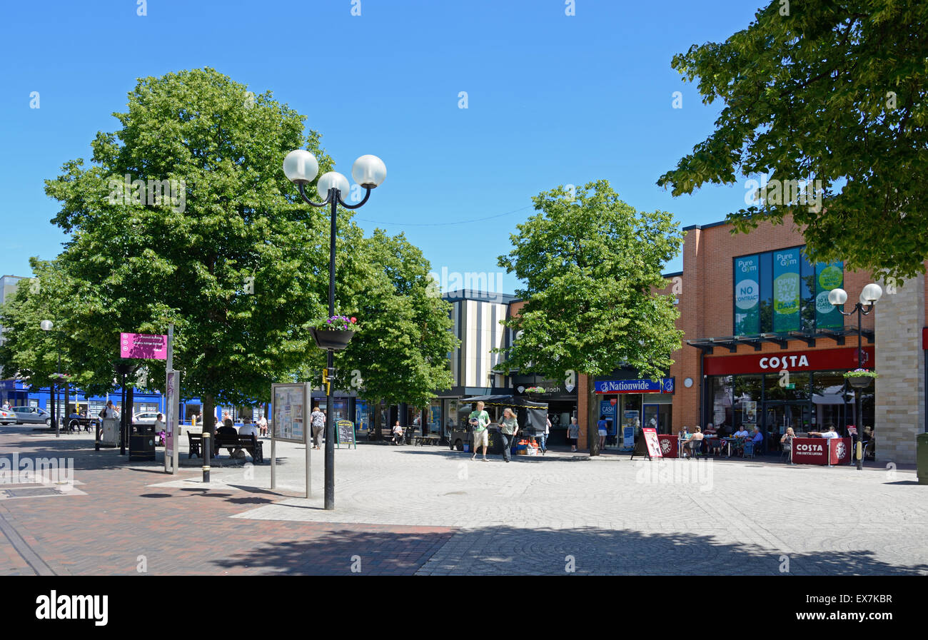 The Square, Centre of Beeston. Nottingham, England. Stock Photo