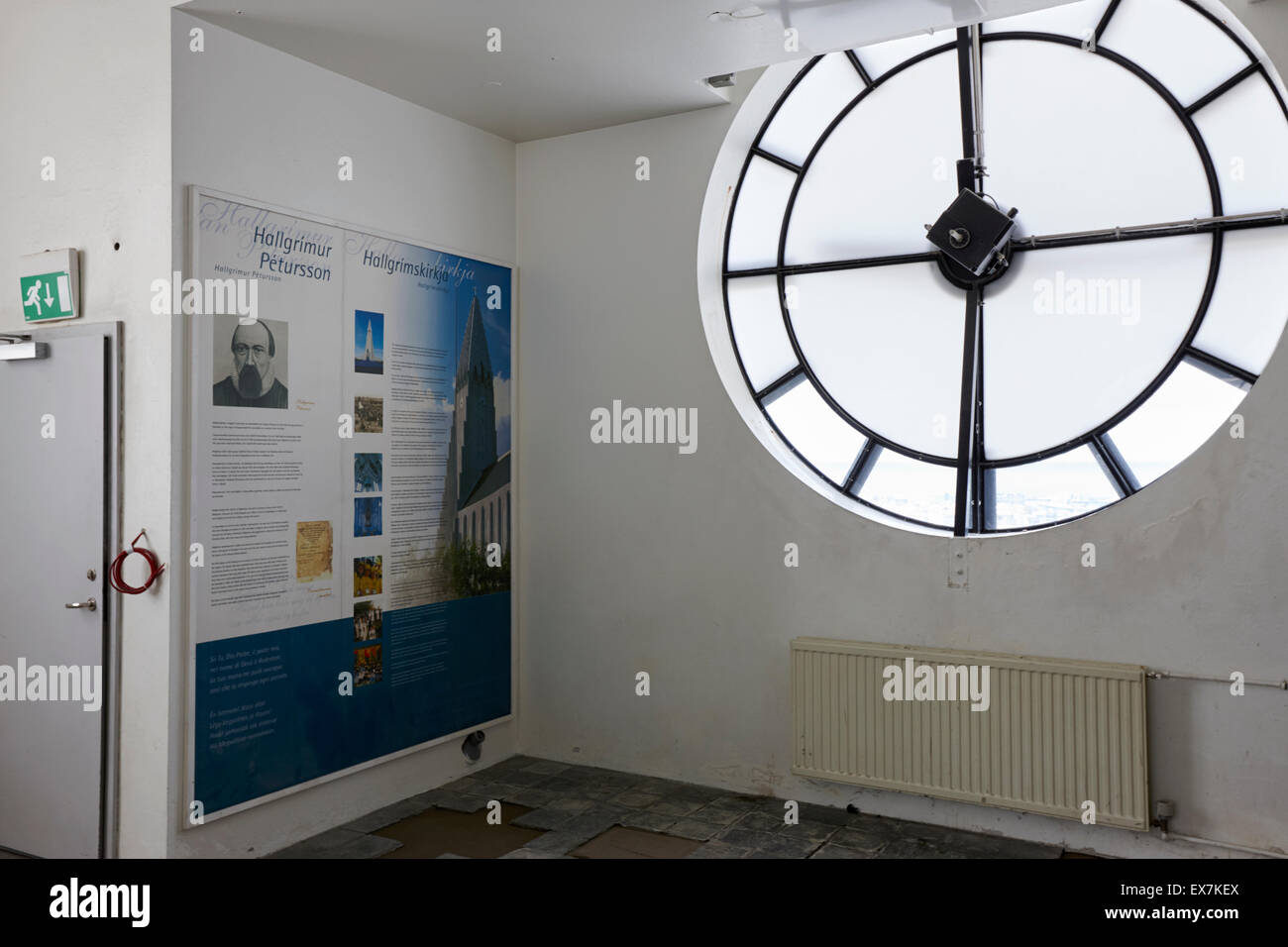 inside the clock tower of Hallgrimskirkja church Reykjavik church of