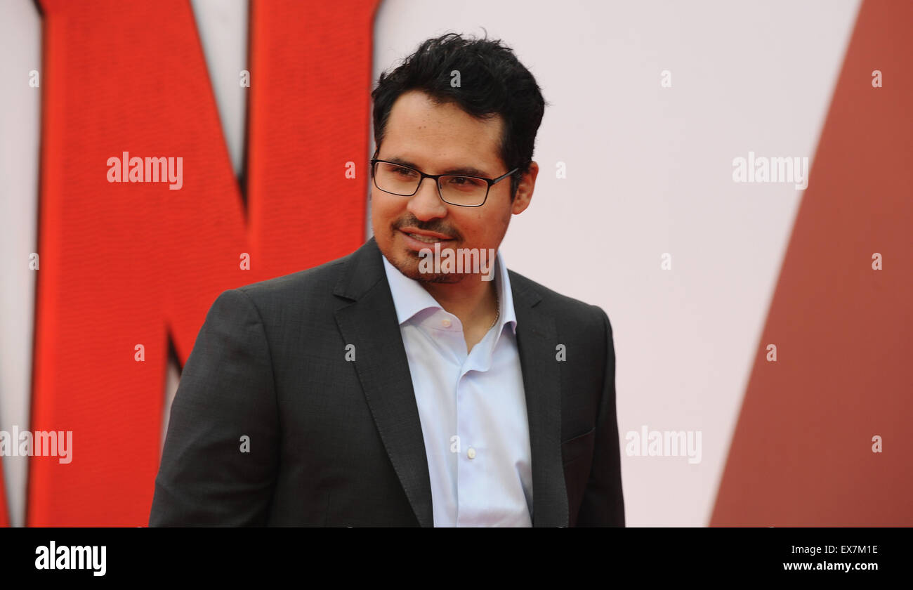 London, UK. 8th July, 2015. Michael Pena attends the European Premiere of '' Ant-Man'' at Odeon Leciester Square. Credit:  Ferdaus Shamim/ZUMA Wire/Alamy Live News Stock Photo