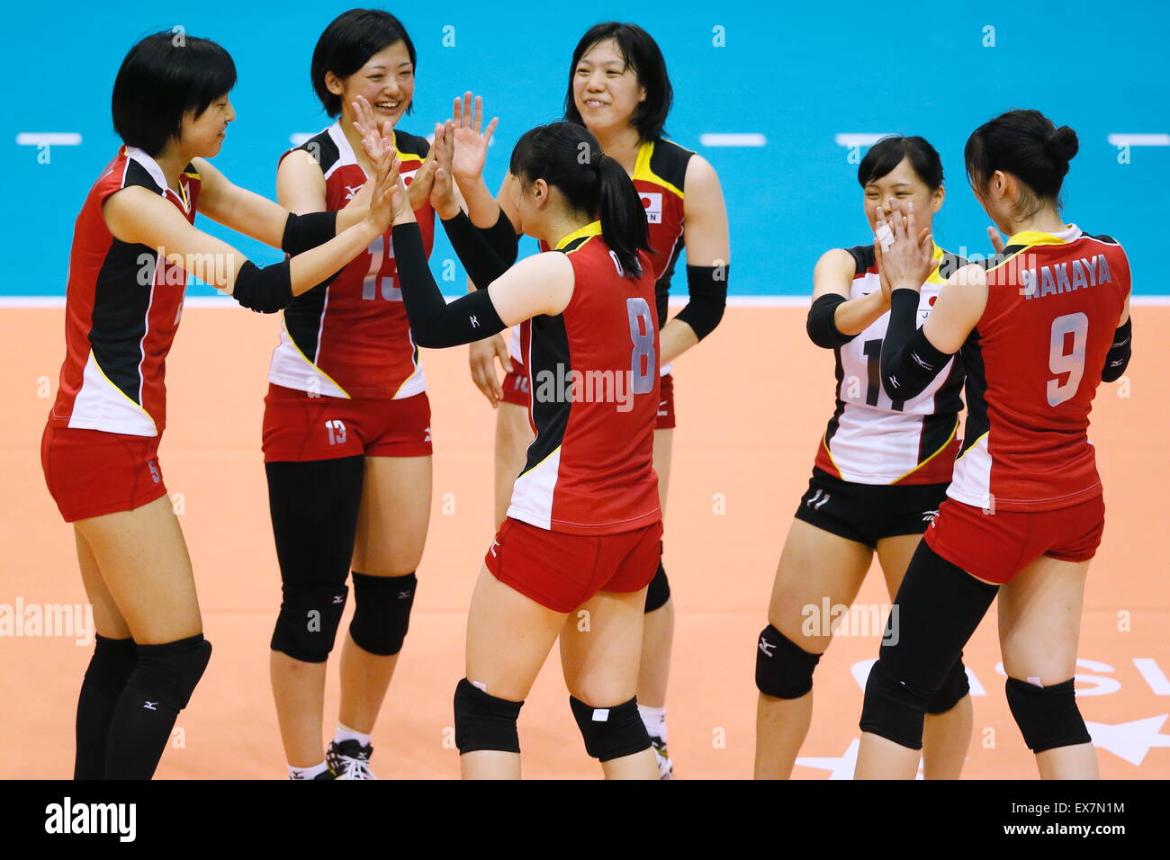 Gwangju, South Korea. 8th July, 2015. Japan Women's team group (JPN) Volleyball The 28th