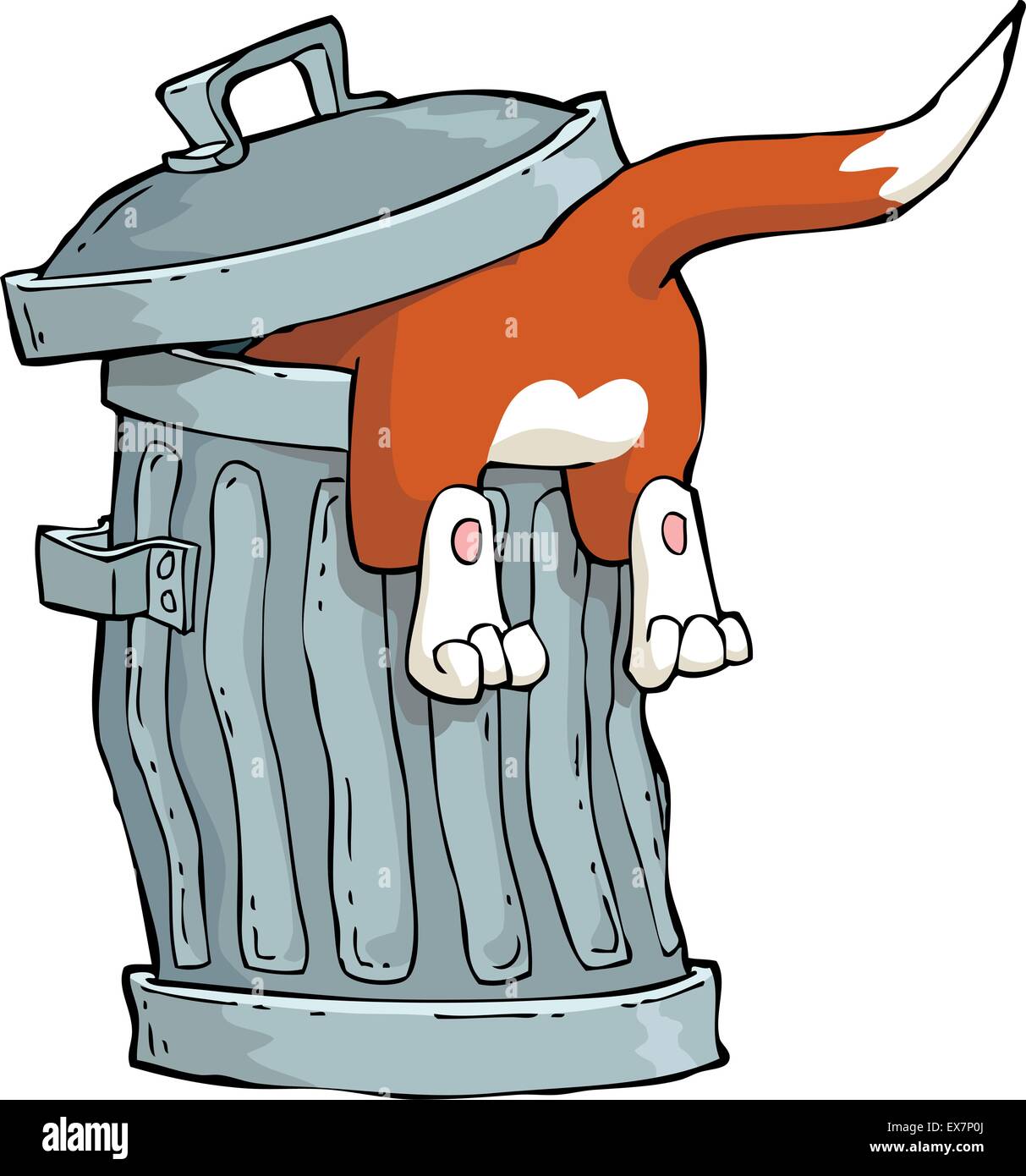 Cartoon Drawing Trash Can High Resolution Stock Photography and Images