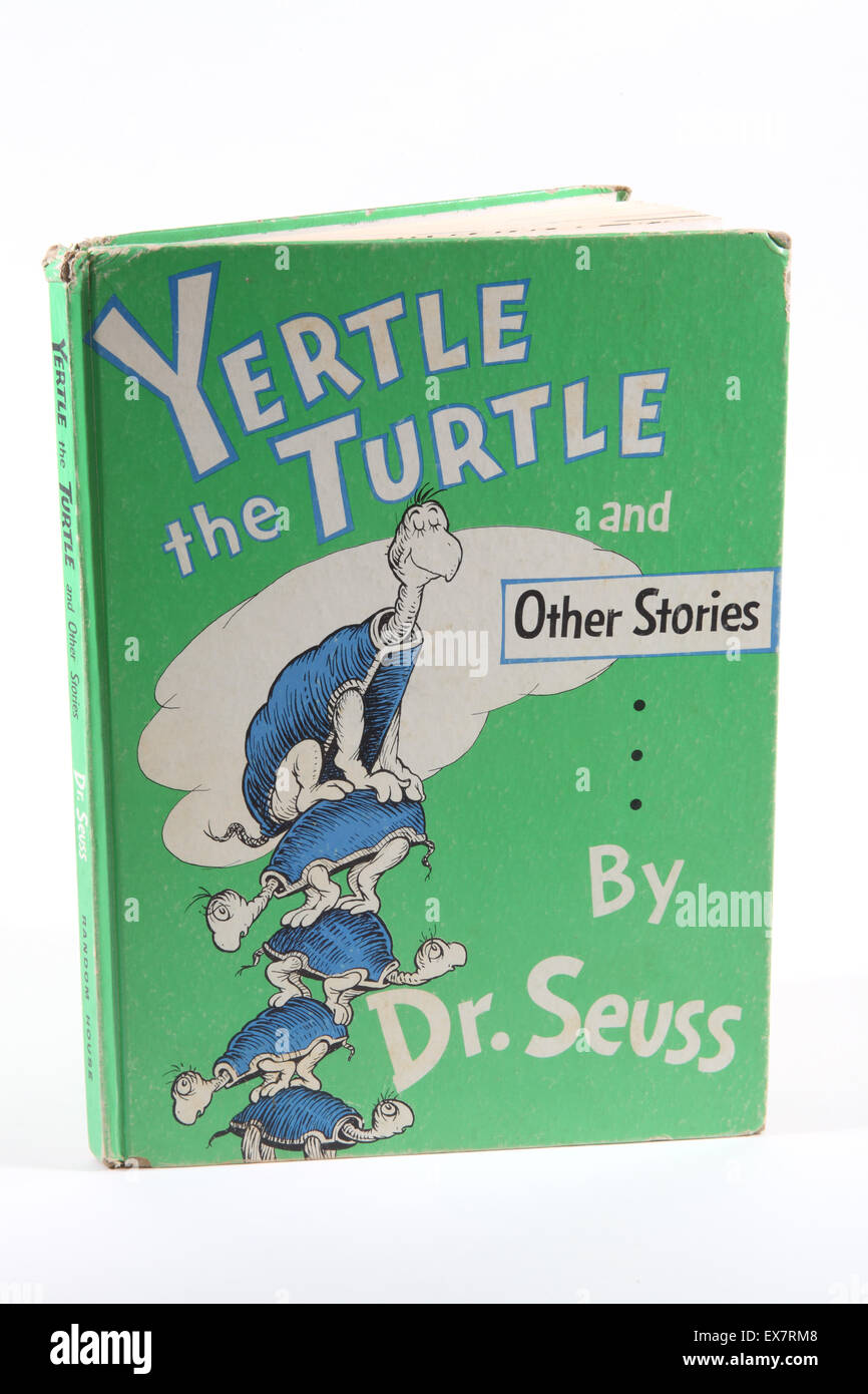 Used Yertle The Turtle Book by Dr. Seuss Stock Photo