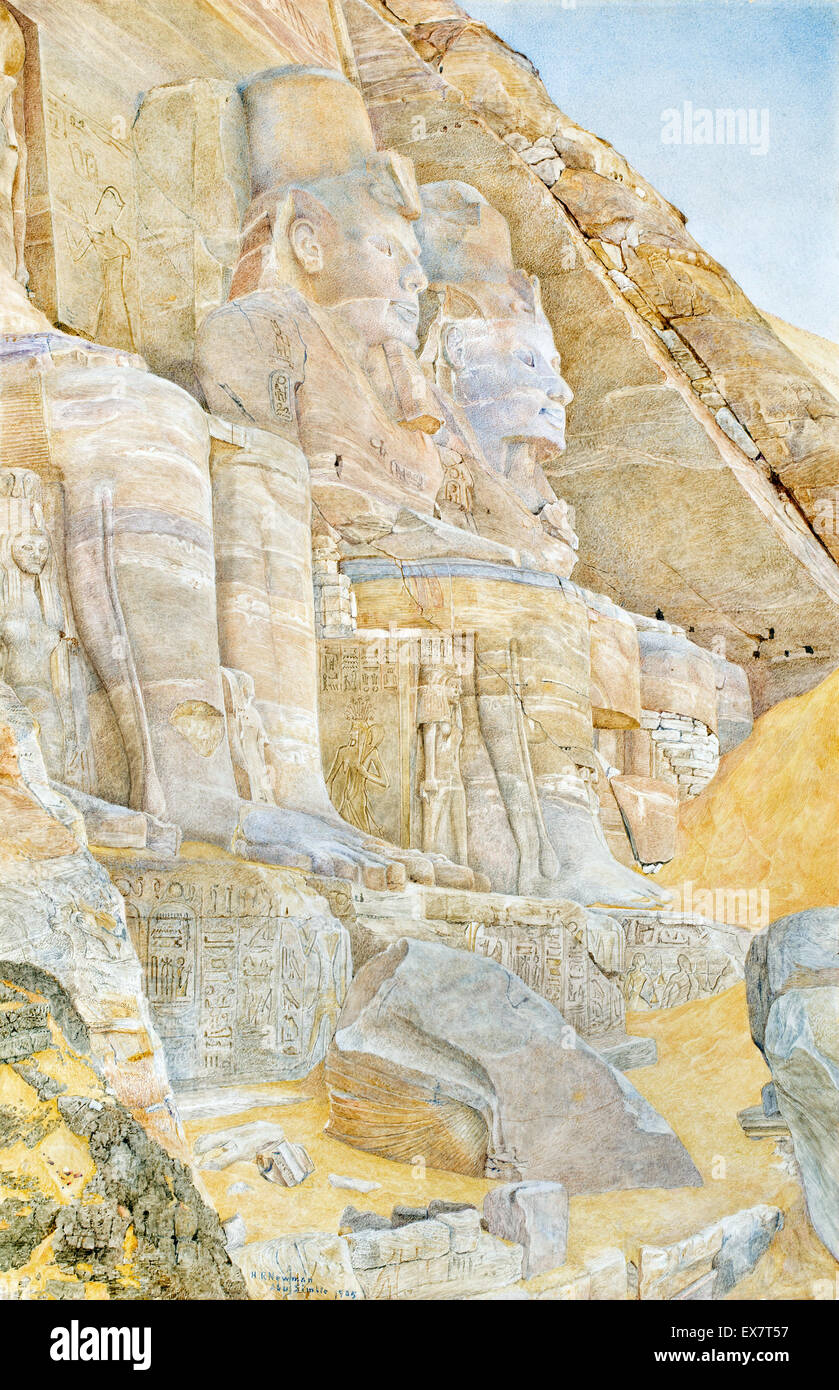 Henri Roderick Newmann, Temple of Ramses II. 1905 Musée d’Art Classique de Mougins, Mougins, France. Stock Photo