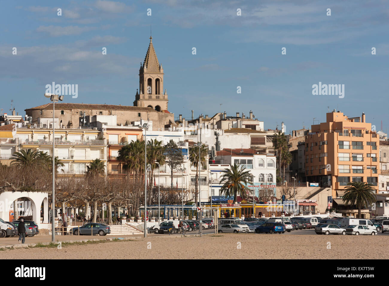 Overview of Palamos. Stock Photo