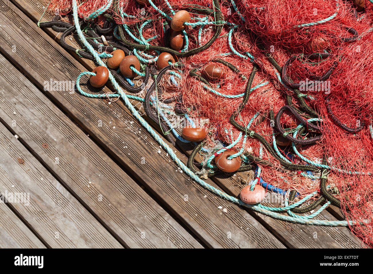 background of colorful fishing nets and floats Stock Photo - Alamy