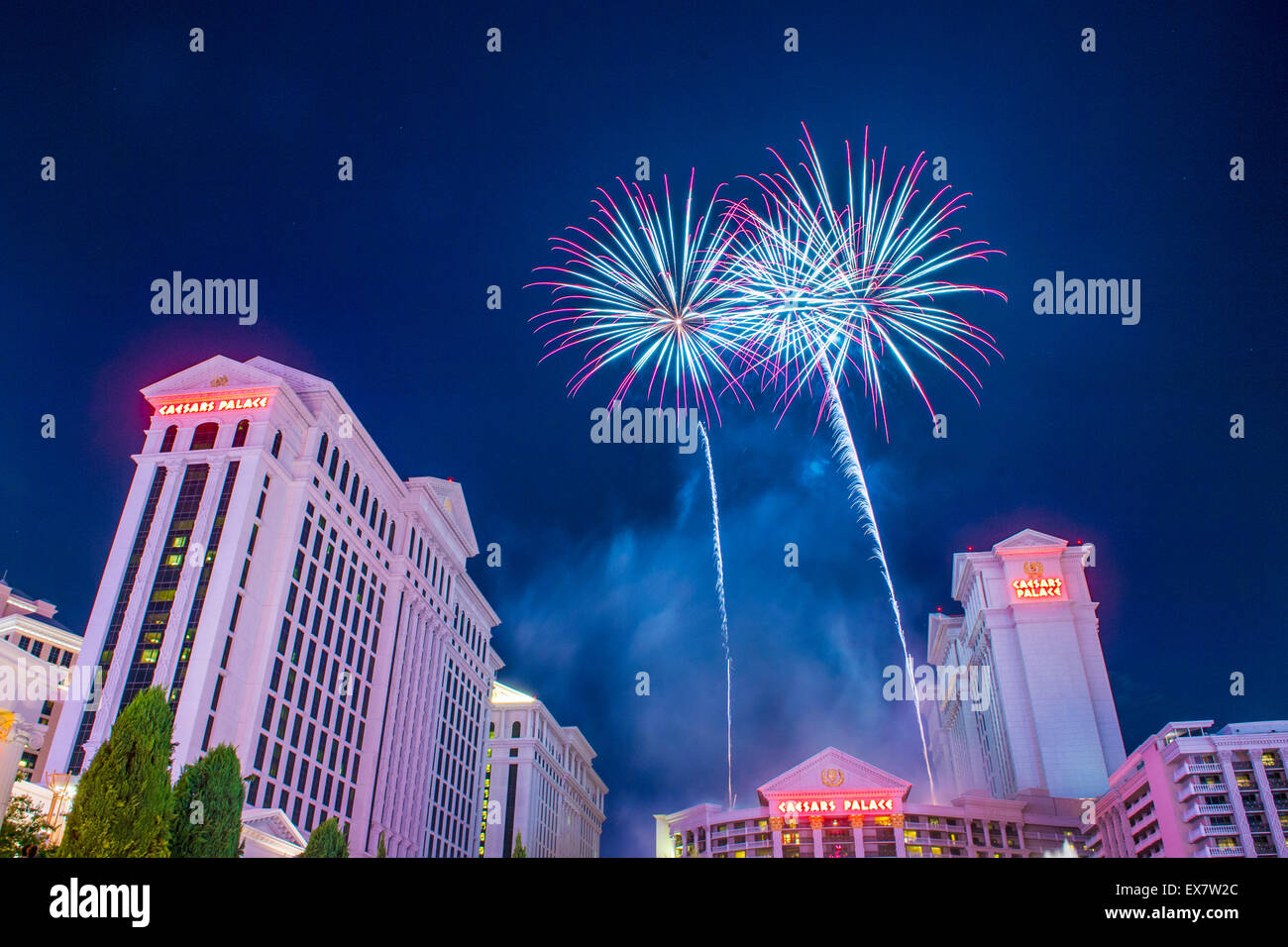 The Caesars Palace fireworks show as part of the 4th of July