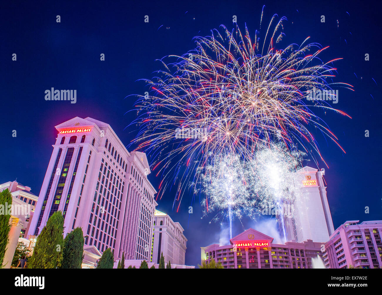 The Caesars Palace fireworks show as part of the 4th of July
