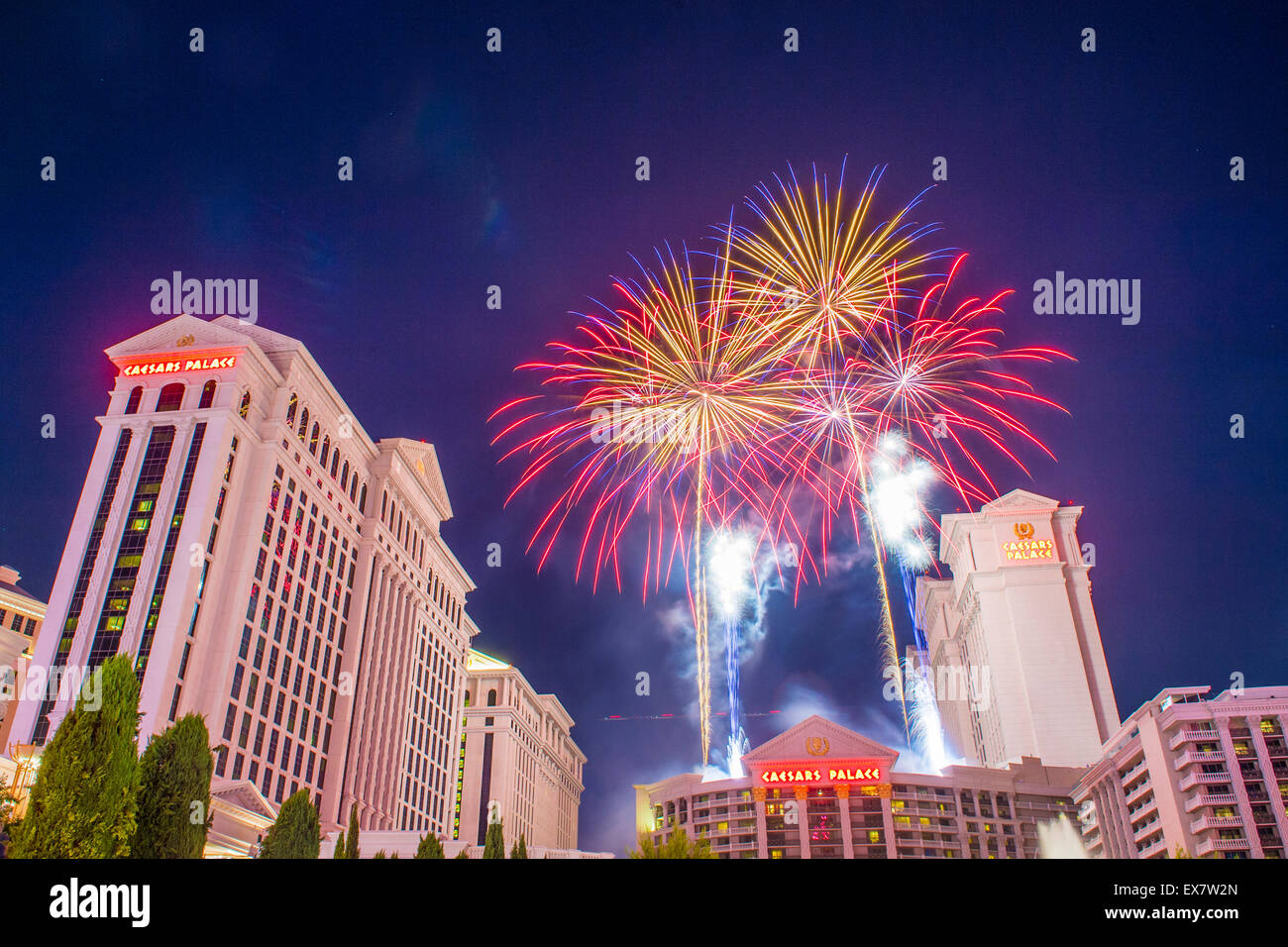 The Caesars Palace fireworks show as part of the 4th of July