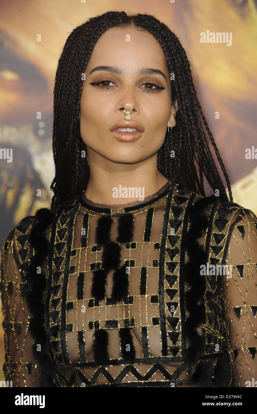 Film Premiere Mad Max Fury Road Featuring Zoe Kravitz Where Los