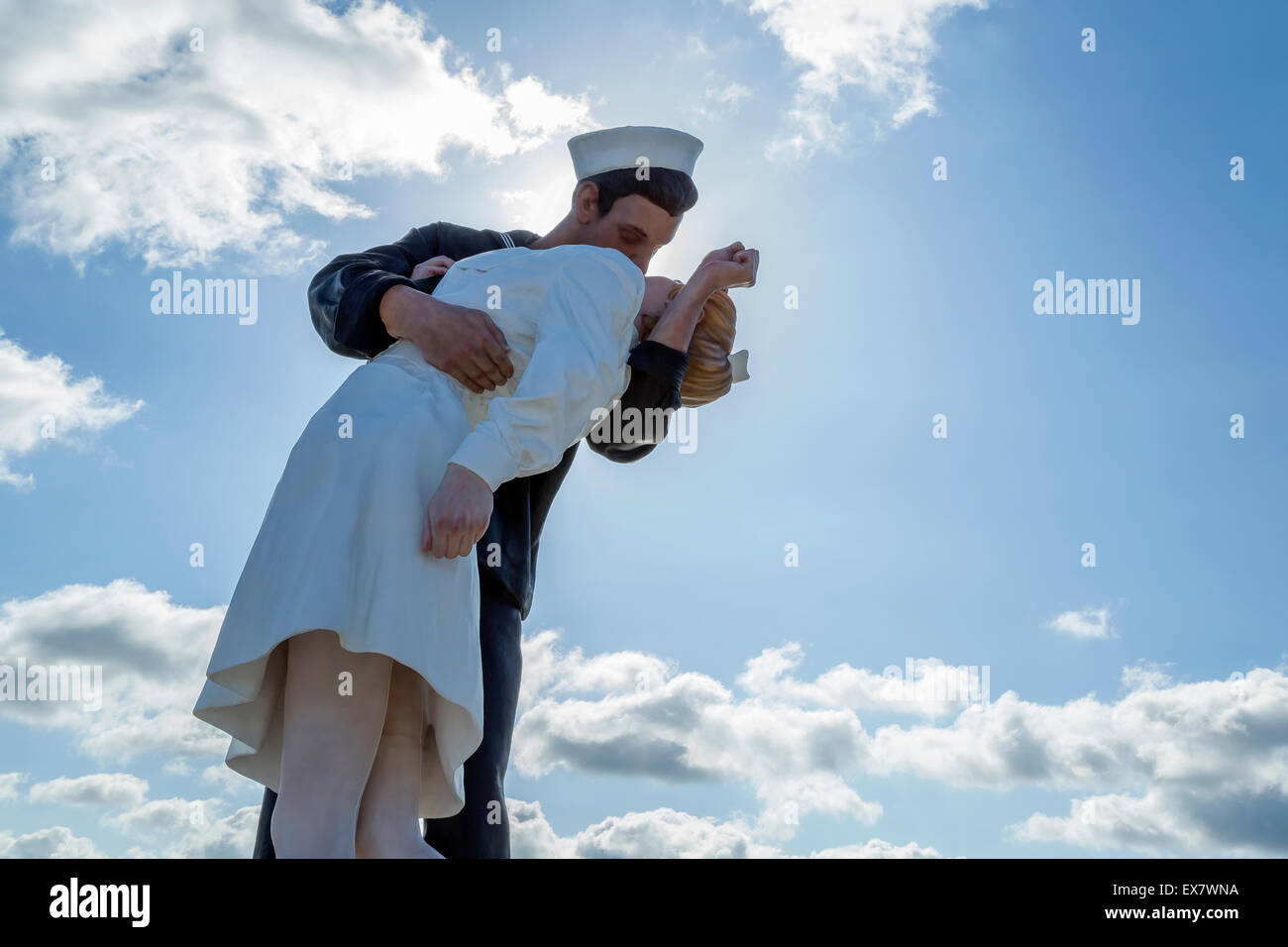 Unconditional Surrender sculpture, San Diego, California Stock Photo
