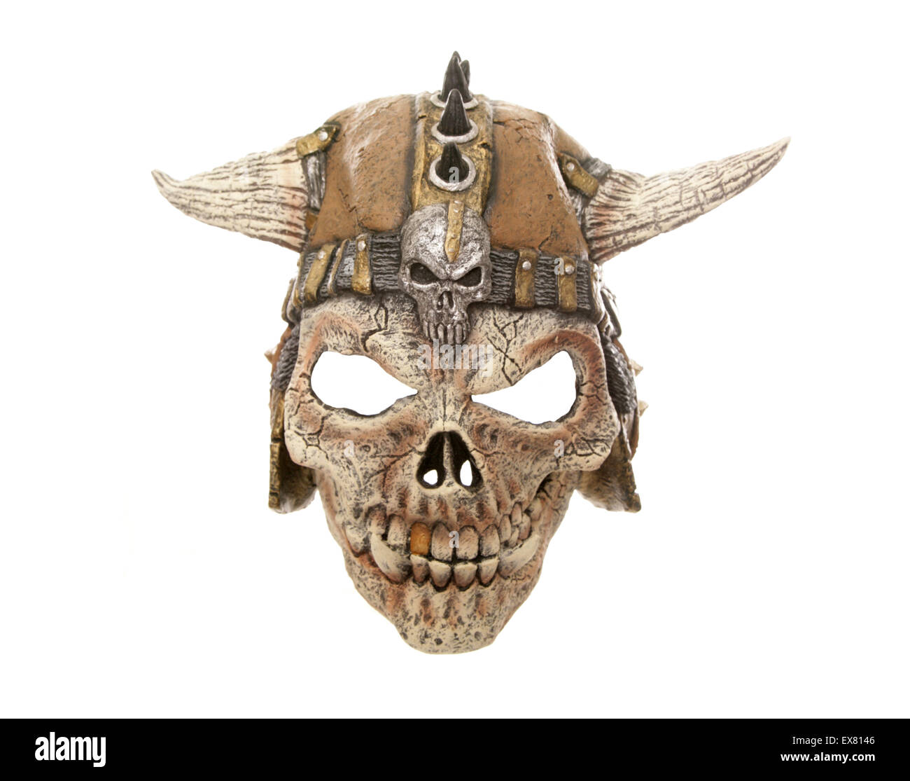 scary skull halloween mask cutout Stock Photo