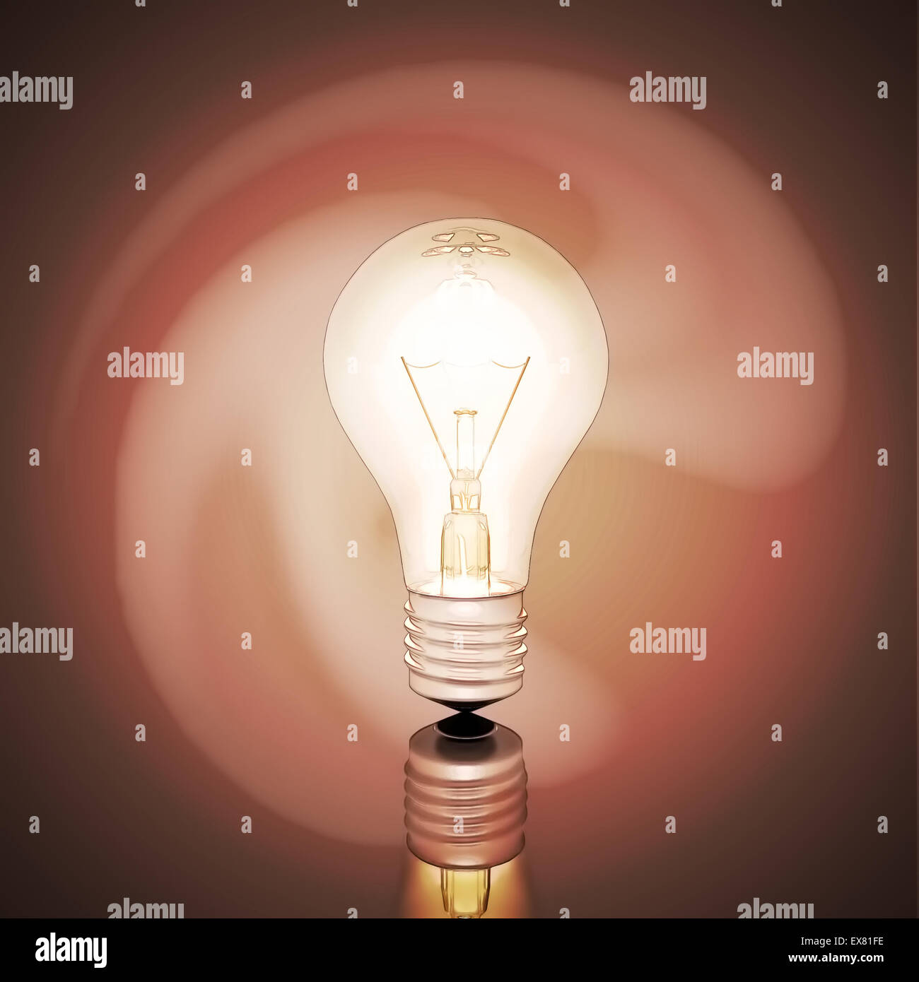 Shining electrical light, burning electrical light Stock Photo Alamy