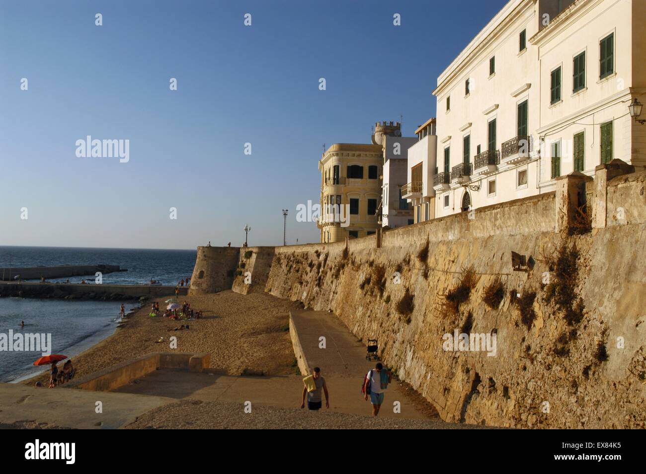 Italy, region Apulia, Gallipoli, houses in the old city Stock Photo - Alamy
