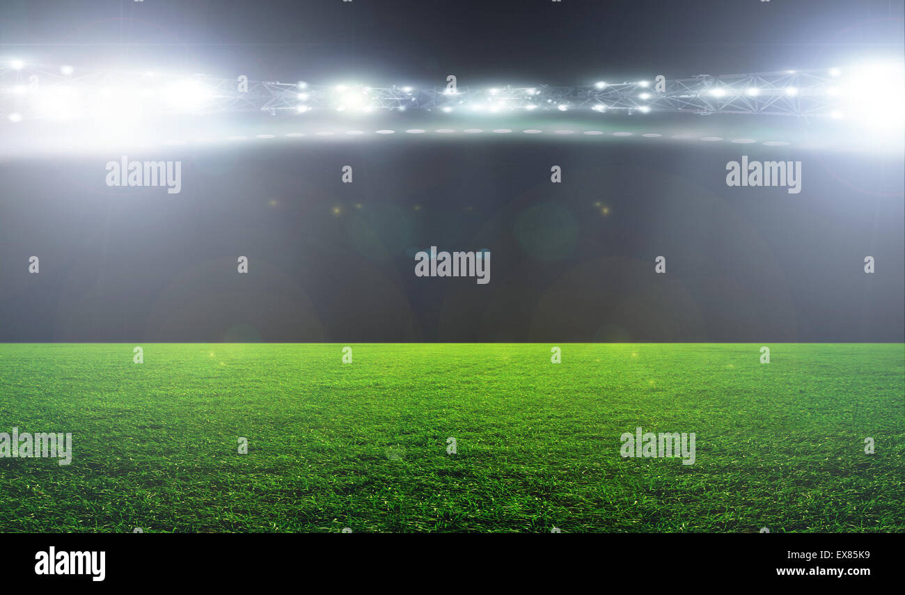 On the stadium. abstract football or soccer backgrounds Stock Photo