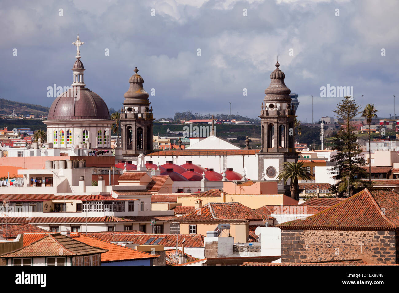 Cityscape San Cristobal de La Laguna, Tenerife, Canary Islands, Spain, Europe Stock Photo