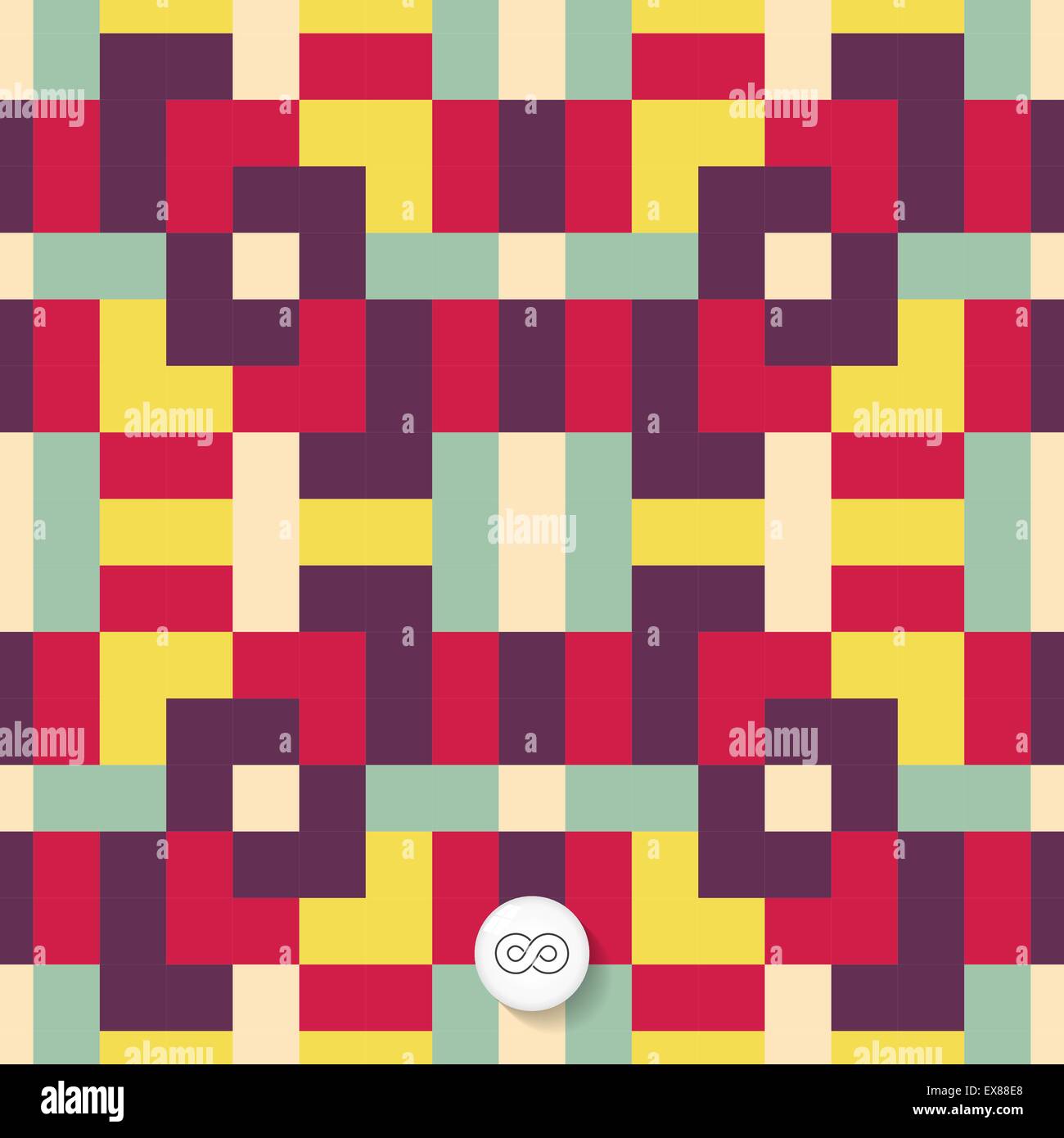 Seamless mosaic pattern. Geometric background. Vector Illustration. Can ...