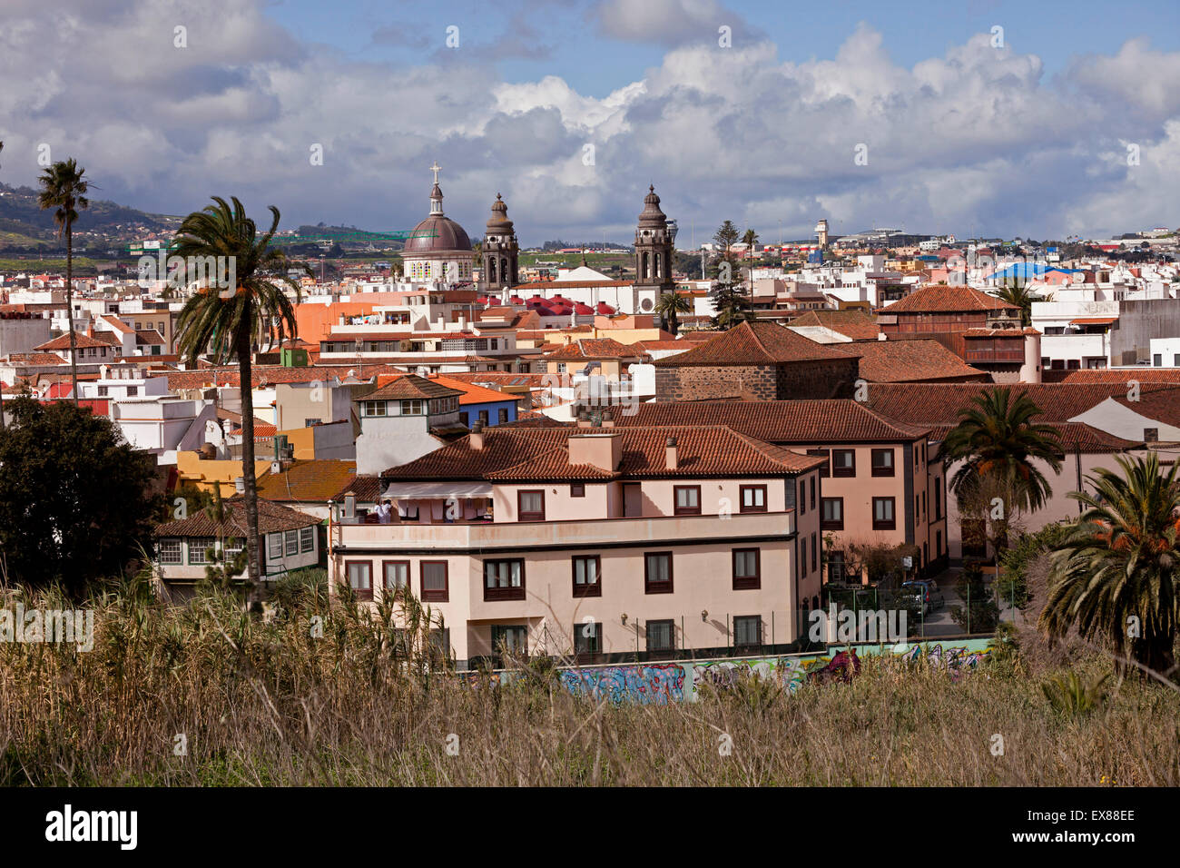 Cityscape San Cristobal de La Laguna, Tenerife, Canary Islands, Spain, Europe Stock Photo