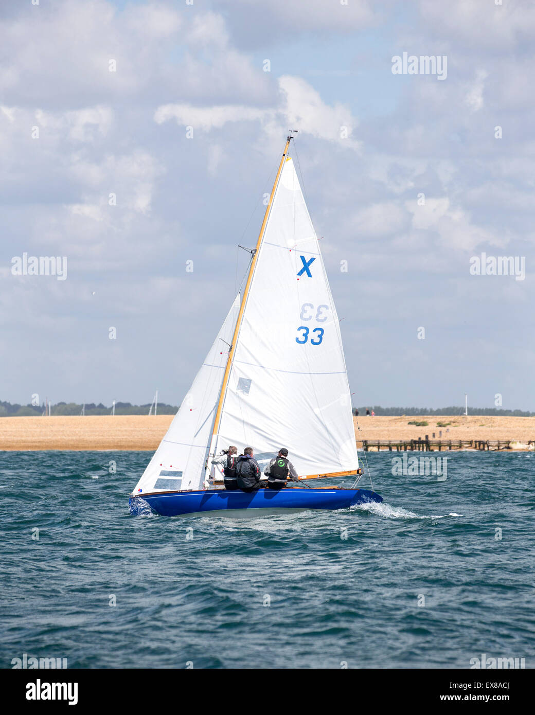 XOD yacht 33 racing off Lymington Stock Photo