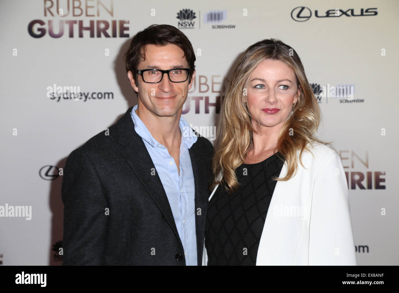 Sydney, Australia. 9 July 2015. Actor Jonathan LaPaglia and wife Ursula ...